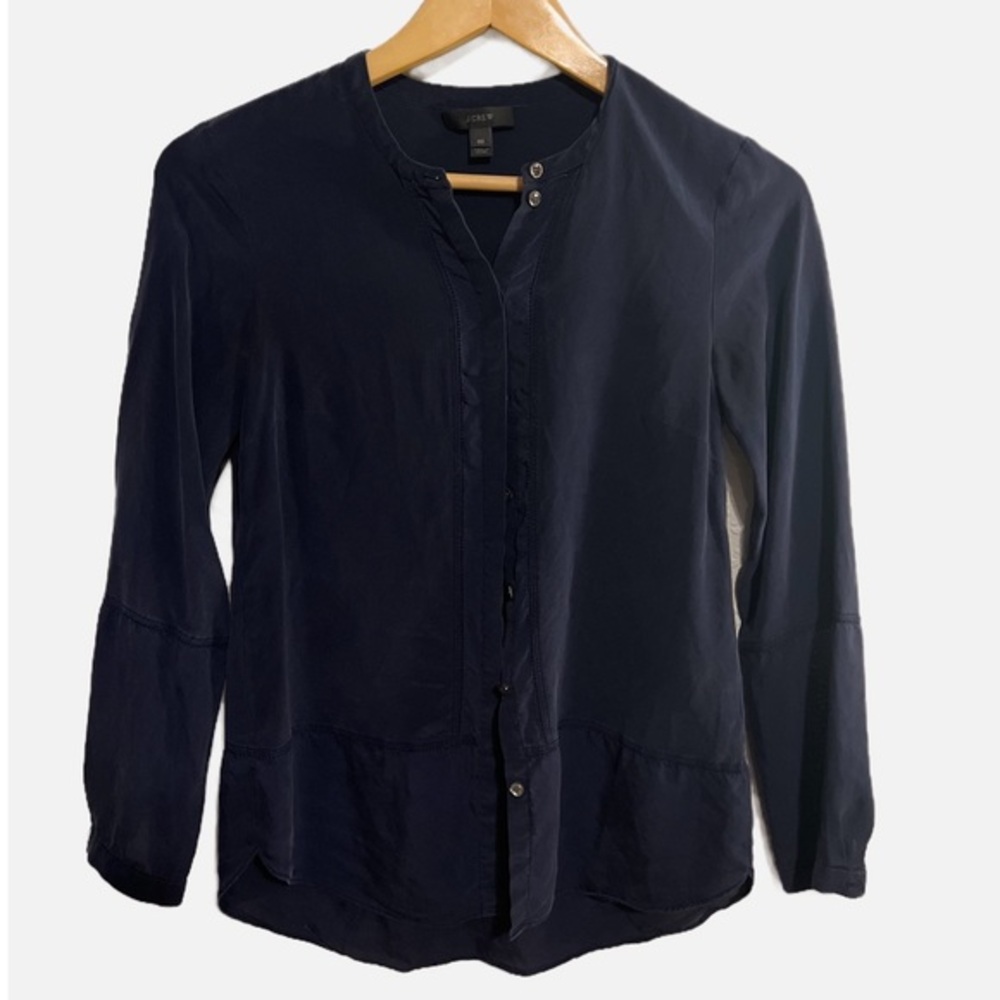 J Crew Silk Button Down Blouse XXS
